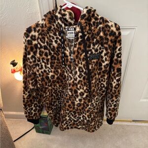 PINK Victoria's Secret Leopard Print Hoodie